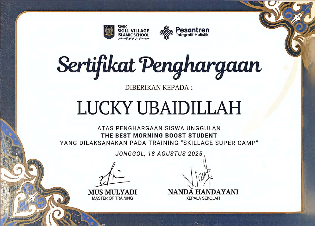 Sertifikat Penghargaan